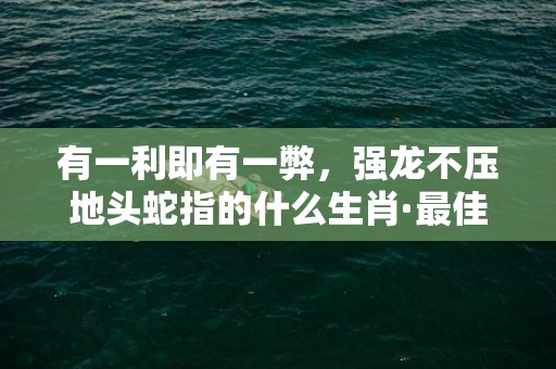 有一利即有一弊，强龙不压地头蛇指的什么生肖·最佳释义成语解释最佳答