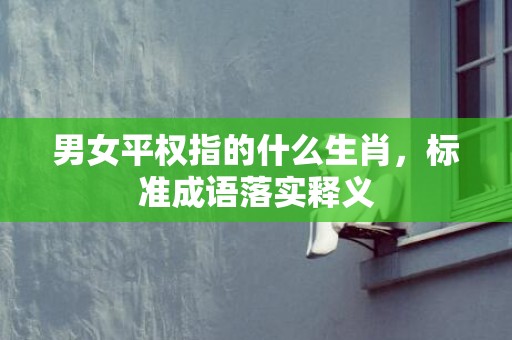 男女平权指的什么生肖，标准成语落实释义