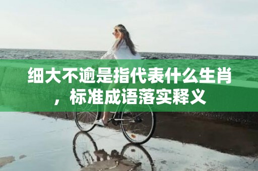 细大不逾是指代表什么生肖，标准成语落实释义插图