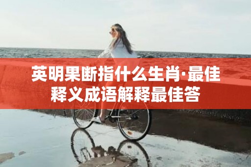 英明果断指什么生肖·最佳释义成语解释最佳答插图