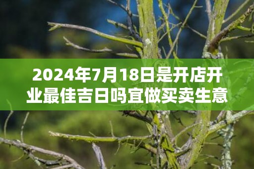 2024年7月18日是开店开业最佳吉日吗宜做买卖生意吗