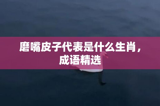 磨嘴皮子代表是什么生肖，成语精选