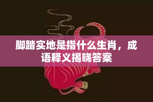 脚踏实地是指什么生肖，成语释义揭晓答案