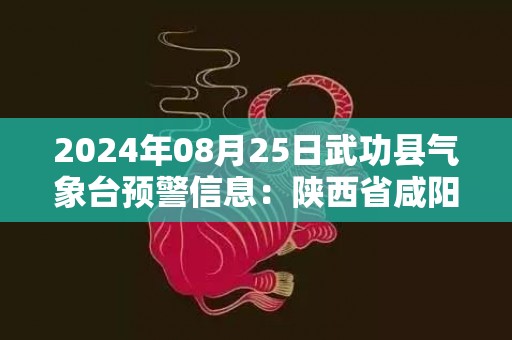 2024年08月25日武功县气象台预警信息：陕西省咸阳市武功县发布高温橙色预警