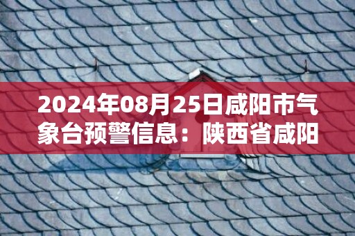 2024年08月25日咸阳市气象台预警信息：陕西省咸阳市发布高温橙色预警