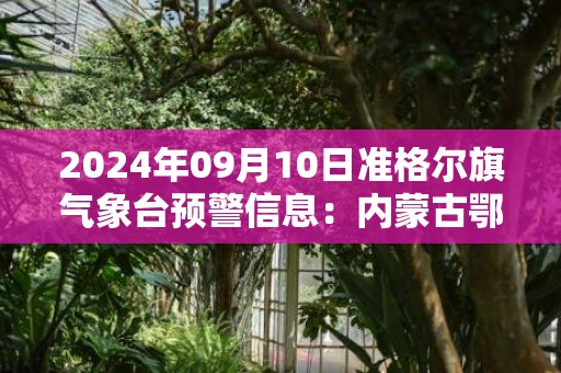 2024年09月10日准格尔旗气象台预警信息：内蒙古鄂尔多斯市准格尔旗发布大雾橙色预警