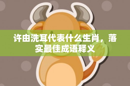 许由洗耳代表什么生肖，落实最佳成语释义