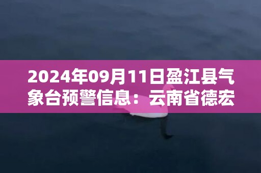 2024年09月11日盈江县气象台预警信息：云南省德宏傣族景颇族自治州盈江县发布高温橙色预警