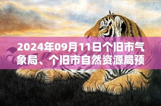 2024年09月11日个旧市气象局、个旧市自然资源局预警信息：云南省红河哈尼族彝族自治州个旧市发布地质灾害气象风险Ⅱ级预警