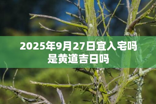 2025年9月27日宜入宅吗是黄道吉日吗