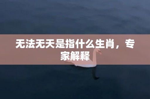 无法无天是指什么生肖，专家解释