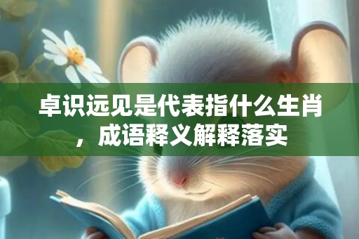 卓识远见是代表指什么生肖，成语释义解释落实