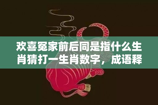 欢喜冤家前后同是指什么生肖猜打一生肖数字，成语释义解释落实