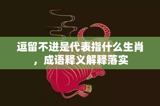 逗留不进是代表指什么生肖，成语释义解释落实插图