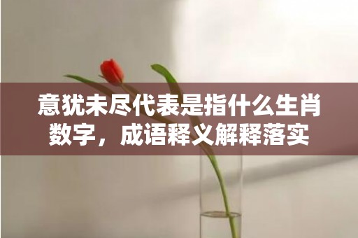 意犹未尽代表是指什么生肖数字，成语释义解释落实