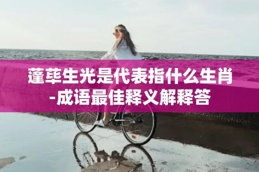 蓬荜生光是代表指什么生肖-成语最佳释义解释答