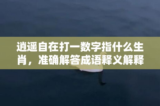 逍遥自在打一数字指什么生肖，准确解答成语释义解释