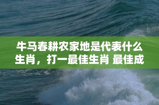 牛马春耕农家地是代表什么生肖，打一最佳生肖 最佳成语最佳释义解释答、成语解释落实