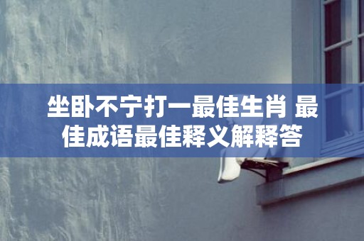 坐卧不宁打一最佳生肖 最佳成语最佳释义解释答插图