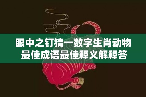 眼中之钉猜一数字生肖动物 最佳成语最佳释义解释答插图