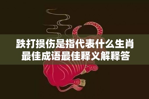 跌打损伤是指代表什么生肖 最佳成语最佳释义解释答插图