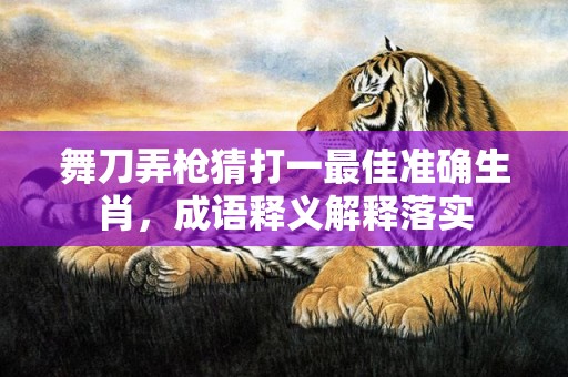 舞刀弄枪猜打一最佳准确生肖，成语释义解释落实插图