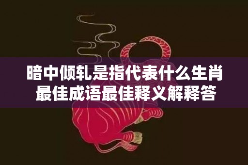 暗中倾轧是指代表什么生肖 最佳成语最佳释义解释答插图