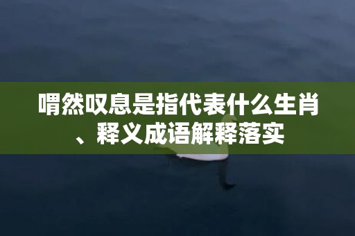 喟然叹息是指代表什么生肖、释义成语解释落实