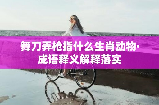 舞刀弄枪指什么生肖动物·成语释义解释落实插图