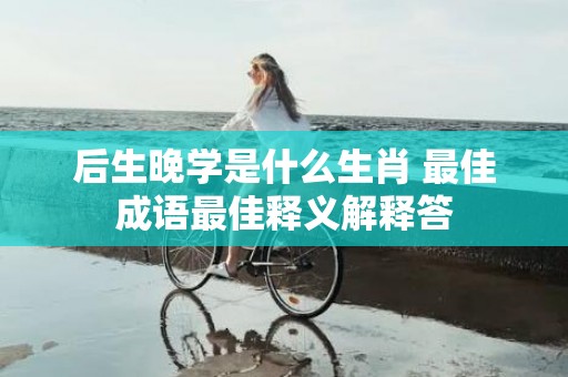 后生晚学是什么生肖 最佳成语最佳释义解释答插图