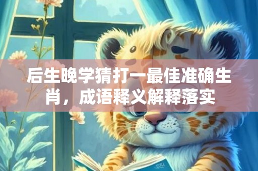 后生晚学猜打一最佳准确生肖，成语释义解释落实插图