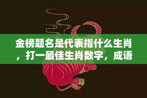 金榜题名是代表指什么生肖，打一最佳生肖数字，成语释义落实解释