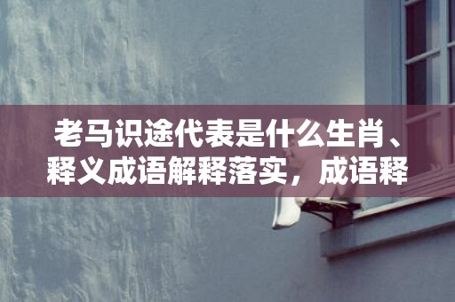 老马识途代表是什么生肖、释义成语解释落实，成语释义解释落实