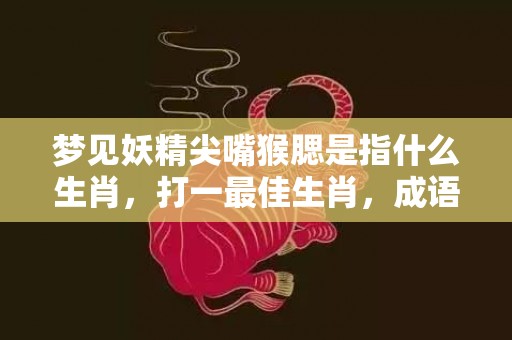 梦见妖精尖嘴猴腮是指什么生肖，打一最佳生肖，成语解释落实释义