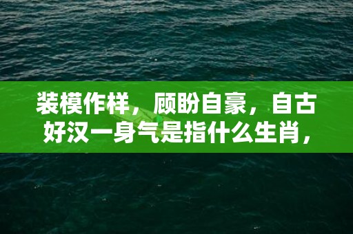 装模作样，顾盼自豪，自古好汉一身气是指什么生肖，成语释义解释落实