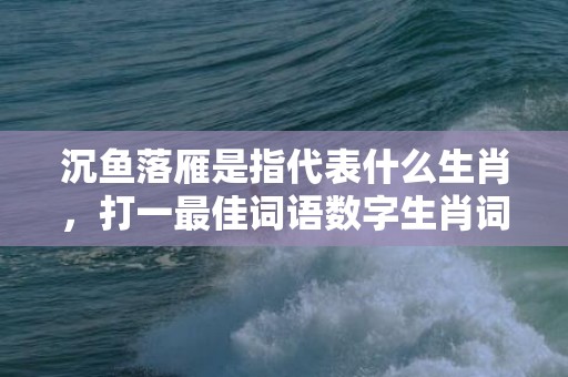 沉鱼落雁是指代表什么生肖，打一最佳词语数字生肖词典插图