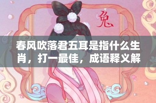 春风吹落君五耳是指什么生肖，打一最佳，成语释义解释落实