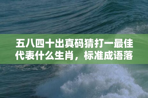 五八四十出真码猜打一最佳代表什么生肖，标准成语落实释义