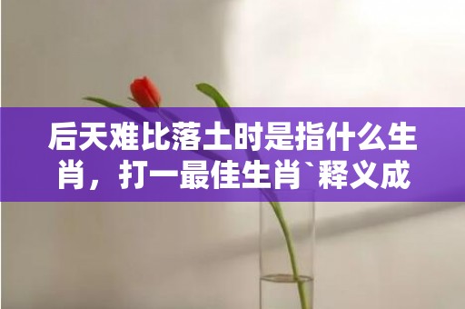 后天难比落土时是指什么生肖，打一最佳生肖`释义成语科学落实