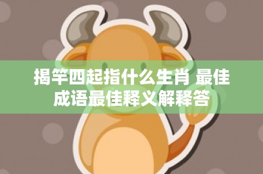 揭竿四起指什么生肖 最佳成语最佳释义解释答插图