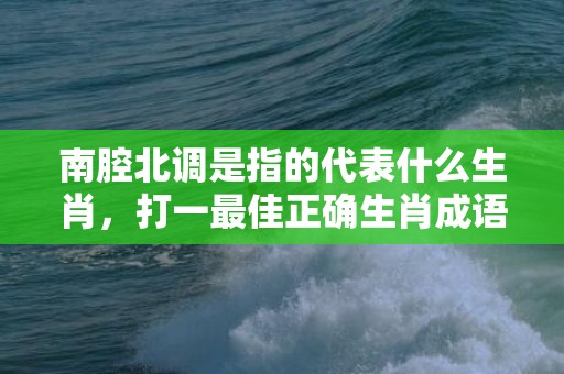 南腔北调是指的代表什么生肖，打一最佳正确生肖成语解释落实释义