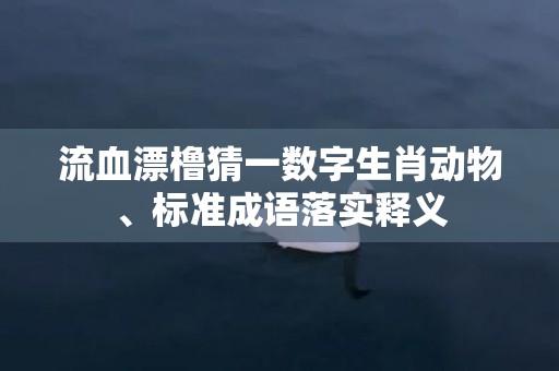 流血漂橹猜一数字生肖动物、标准成语落实释义