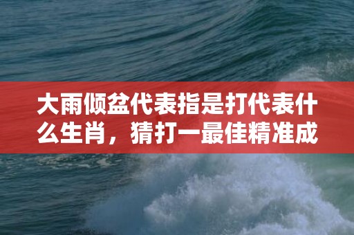 大雨倾盆代表指是打代表什么生肖，猜打一最佳精准成语释义解释