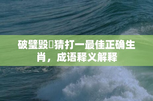 破璧毁珪猜打一最佳正确生肖，成语释义解释