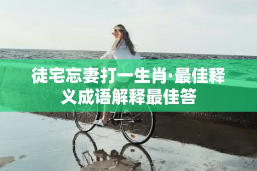 徒宅忘妻打一生肖·最佳释义成语解释最佳答