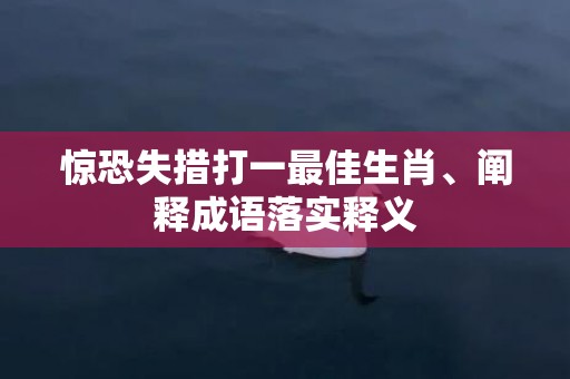 惊恐失措打一最佳生肖、阐释成语落实释义