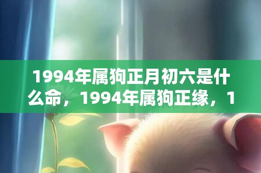 1994年属狗正月初六是什么命，1994年属狗正缘，1994年属狗一生有二婚