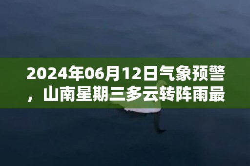 2024年06月12日气象预警，山南星期三多云转阵雨最高温度29℃