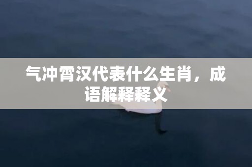 气冲霄汉代表什么生肖，成语解释释义