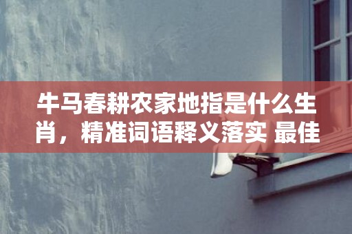 牛马春耕农家地指是什么生肖，精准词语释义落实 最佳释义成语解释最佳答